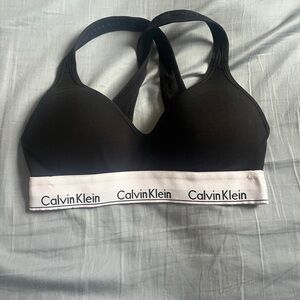 Calvin Klein Black Racerback Padded Bra Size Small